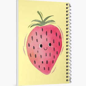 تصویر دفتر نت موسیقی 100 برگ خندالو طرح توت فرنگی 