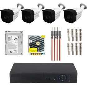 تصویر پک دوربین مداربسته 4 کانال پروتک 2 مگاپیکسل AHD 