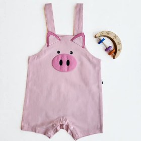 تصویر بیلر شلوارکی واردتی طرح خوک رنگ صورتی کد ۱۰۲۰۸ 