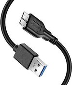 تصویر Micro B Cable,Reallycare USB 3.0 A Male to Micro USB 3.0 Sync Cord,Data Wire for Toshiba,Seagate,Samsung,WD, My Passport and More External Hard Drive(1ft/35cm/Black) 