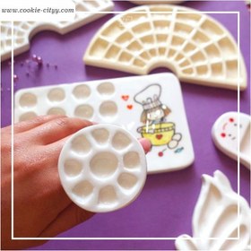 تصویر پالت رنگ انگشتی مدل دایره 