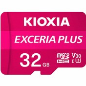 تصویر کارت حافظه میکرو اس دی کیوکسیا Exceria Plus 32GB Kioxia Exceria Plus LMPL1M032GG2 32GB UHS-I microSDHC Memory Card