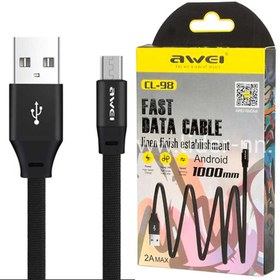 تصویر کابل شارژ USB به میکروUSB یک متری اوی مدل Awei CL-982 Awei MicroUSB Charging Cable 1M CL-982