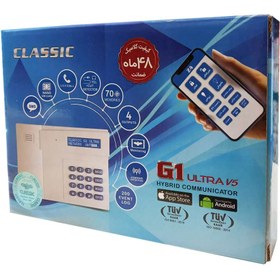 تصویر تلفن کننده کلاسیک G1 دوگانه، تماس از طریق سیم کارت و خط ثابت Dual classic G1 phone, calls via SIM card and fixed line