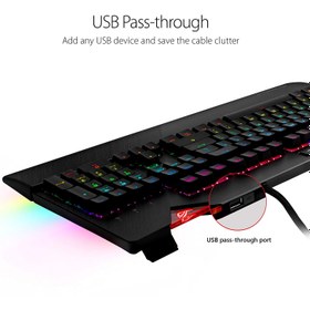 تصویر کیبورد گیمینگ ایسوس مدل ROG Strix Flare ROG Strix Flare RGB Mechanical Gaming Keyboard