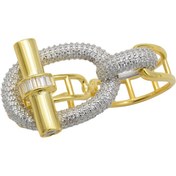 تصویر انگشتر هرمس دو انگشتی نقره زنانه مدل ITL-1023 