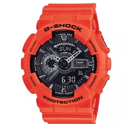 تصویر ساعت مچی مردانه کاسیو جی شاک نارنجی صفحه مشکی Casio G-Shock GA-110MR Orange Black Screen 