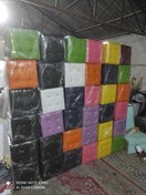 تصویر پاف تک نفره چرم و پارچه 