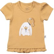 تصویر بلوز آستین کوتاه نوزاد دخترانه نیلی مدل مرلین 