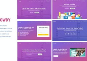 تصویر قالب وردپرس چندمنظوره Howdy – Multipurpose Landing Page WordPress Theme 