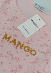 تصویر تیشرت نخی زنانه منگو طرح دار T-shirt Mango