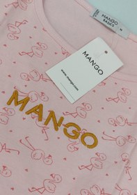 تصویر تیشرت نخی زنانه منگو طرح دار T-shirt Mango