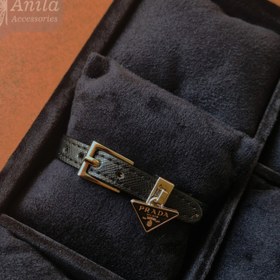 تصویر دستبند چرم پرادا 