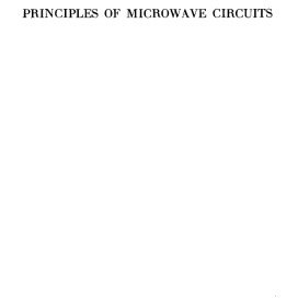 تصویر دانلود کتاب MIT RadLab {complete set} Vol 08 - Principles of Microwave Circuits 1948 کتاب انگلیسی مجموعه کامل MIT RadLab} جلد 08 - اصول مدارهای مایکروویو 1948