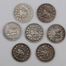 تصویر سکه نقره 2 قران احمد شاه قاجار در ضرب های مختلف 