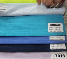 تصویر پرده حریر نازلی آبی کد 7013 