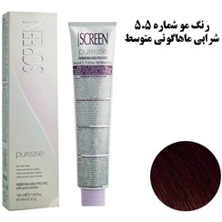 تصویر رنگ موی پیوریس اسکرین (بدون آمونياک و ppd)شماره (5D) 5.5 – شرابی ماهاگونی متوسط 