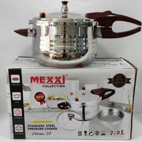 تصویر زودپز سه کاره مکسی 7لیتری مدلMX107l Pressure cooker mexxi model 7litr