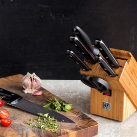 تصویر ست چاقوی آشپزخانه ۸ پارچه برند زولینگ آلمان Zwilling Prof. S 8 Pcs natural beech Knife block set