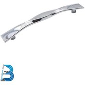 تصویر دستگیره کابینتی زاماک (سربی) دو پیچ طرح شکلاتی مدل B317 - 128 / کروم Golden Zamak Cabinet Handles