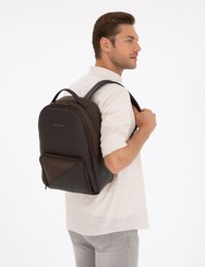 تصویر کوله پشتی مردانه قهوه ای پیرکاردین 