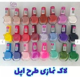 تصویر لاک ناخن طرح اپل 