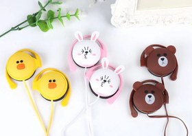 تصویر هندزفری فانتزی طرح لاین KN-211 Line sticker earphone 