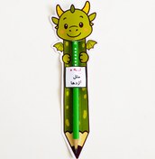 تصویر کارت مداد طرح اژدها 