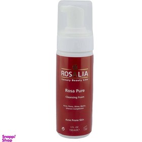 تصویر فوم پاک‌ کننده صورت رزالیا مدل Rosa Pure حجم 150 میلی لیتر 