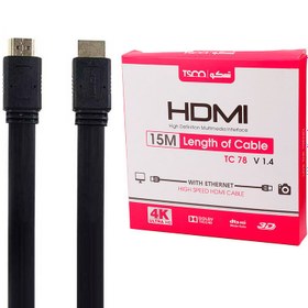تصویر کابل HDMI برند تسکو مدل TC 78 طول 15 متر ا TSCO HDMI Cable TC 78 15M TSCO HDMI Cable TC 78 15M