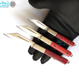 تصویر چاقوی جیبی مدل جراحی دسته چوبی 12.3 سانت