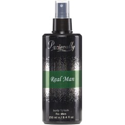 تصویر خوشبو کننده بدن آقایان مدل Real Man حجم 250 میلی لیتر پاریس ولی Parisvally Real Man Body Splash For Men 250 ml