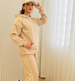 تصویر ست هودی شلوار کلاه دار - قهوه ای 