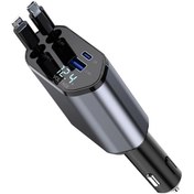 تصویر شارژر فندکی خودرو 120 وات مدل ML-102 با چهار پورت | فست سریع ، گارانتی دار - خاکستری / قیمت و موجودی به روز / گارانتی 6 ماه بهداد زرین تجارت 120W Car Fast Charger 4-Port with Retractable Cable