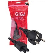 تصویر کابل پاور سه پین لبتاب گیگا فلکس مدل 3x0.75 طول 1.5 متر ا Gigaflex 3-pin laptop power cable, 1.5 meters Gigaflex 3-pin laptop power cable, 1.5 meters