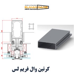 تصویر كرتين وال فریم لس 