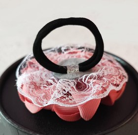 تصویر گل سر گرد جفتی کد 23 گلسر دخترانه