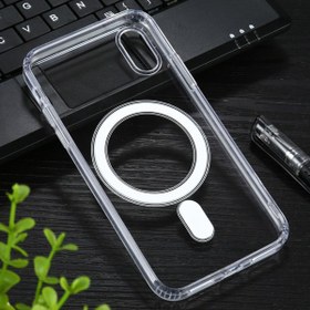 تصویر قاب کریستالی شفاف مگ سیف iPhone X ا iPhone X Magnetic Crystal Clear Case iPhone X Magnetic Crystal Clear Case