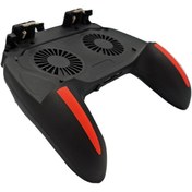 تصویر گیم کنترولر 2 فن پاوربانک‌دار Game controller with 2 fans(LED) and power bank