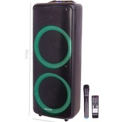 تصویر اسپیکر چمدانی بلوتوثی رم و فلش خور Macher MR-2300 + میکروفون و ریموت کنترل Macher MR-2300 Wireless Speaker