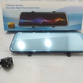 تصویر آینه مانیتوردار خودرو ۱۰ اینچ مدل dash cam 