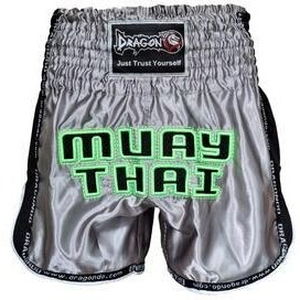 تصویر تجهیزات بوکس خاکستری MT3022 Muay Thai Short Muaythai کوتاه Dragondo 