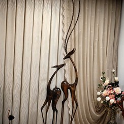 تصویر مجسمه چوبی غزال مدل A9 ارتفاع ۲۷۰ سانتی متر 