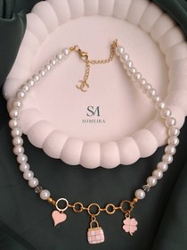 تصویر گردنبند چارم مرواریدی کد ۱۰۰ 