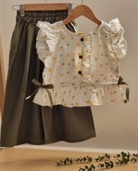 تصویر شومیز کراپ شلوار واید 