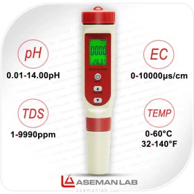 تصویر pH متر 4کاره ( مولتی متر/TDS/EC/pH ودماسنج آب ََََ) 