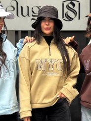 تصویر دورس نیم زیپ NYC - کرم 