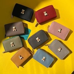 تصویر کیف پول زنانه ورنی پوست ماری 