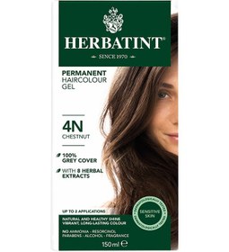 تصویر ژل رنگ موی دائمی ۴N فندق ۱۵۰ میلی‌لیتر برند herbatint Permanent Hair Colour Gel 4N Chestnut 150ml