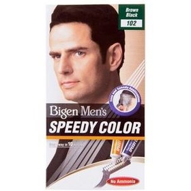 تصویر کیت رنگ موی بیگن مدل اسپیدی کالر black brown 102 bigen men`s speedy colour black brown 102